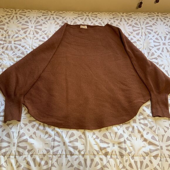 Kerisma Ryu 'Clara' Sweater Rust Burnt Orange Ribbed Knit Dolman Sleeve Size S/M - Picture 5 of 7
